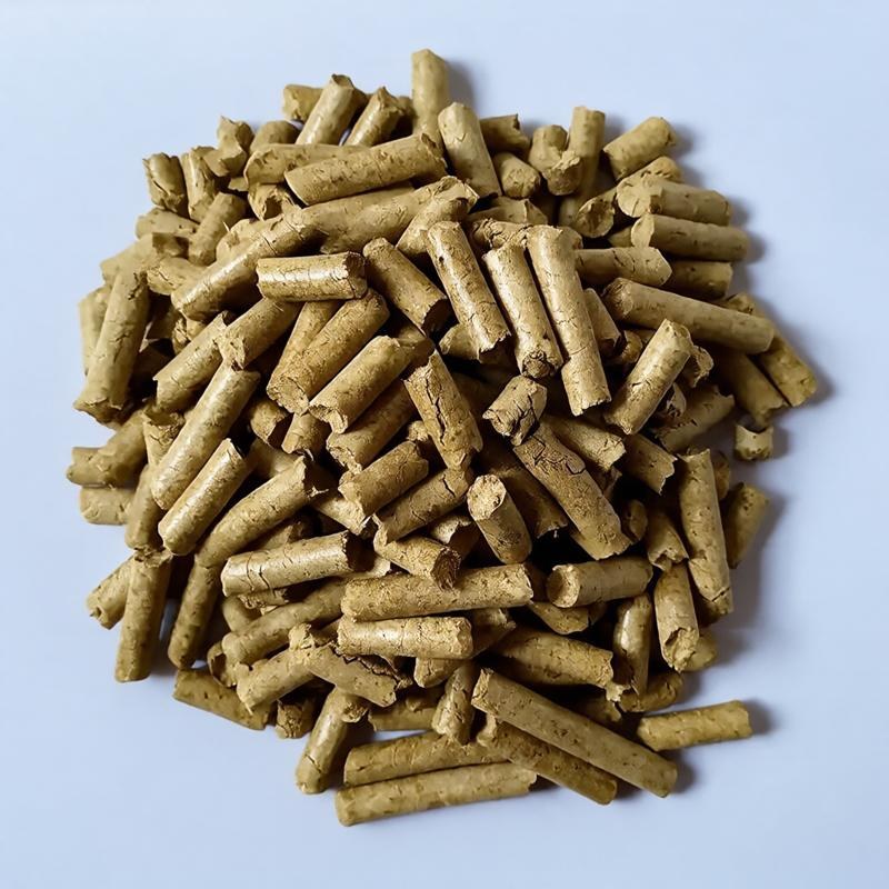 竹屑生物质颗粒特写